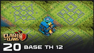 New Best 20 TH12 War/Trophy/Farming Base Link Clash Of Clans