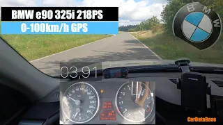 BMW 325i e90 218PS 0-100km/h (GPS)