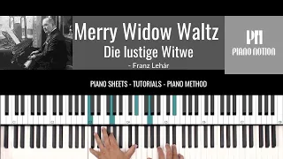 Merry Widow Waltz - Franz Lehar (Sheet Music - Piano Solo - Piano Cover - Tutorial)