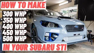 How to Make "X" Horsepower in a Subaru WRX STI