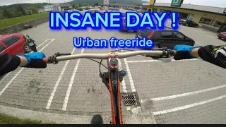 INSANE DAY!!| Urban freeride in Petrosani ,drops and trails,insane jumps and gap!!