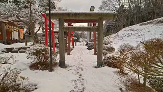 4K・ Japan - Walking and flying by snowy Tendo - the city of shogi・4K HDR