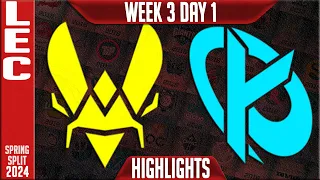 VIT vs KC Highlights | LEC Spring 2024 W3D1 | Team Vitality vs Karmine Corp