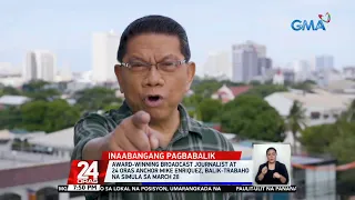 Award-winning broadcast journalist at 24 Oras anchor Mike Enriquez, balik-trabaho na... | 24 Oras