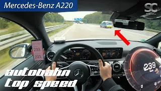 Mercedes-Benz A220 (2019) - Autobahn Top Speed / Acceleration / Test Drive POV