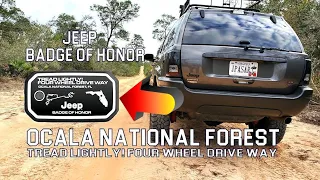 Ocala National Forest - Tread Lightly Four Wheel Drive Way - Jeep Badge of Honor - Grand Cherokee WJ