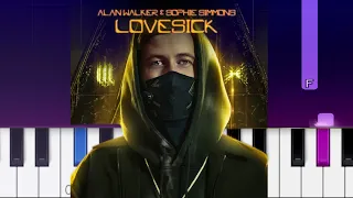 Alan Walker, Sophie Simmons - Lovesick  (Piano Tutorial)