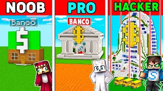 Minecraft: BANCO NOOB vs PRO vs HACKER 😱💰 BATALLA de CONSTRUCCION -  Alexy