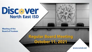 Regular Board Meeting - October 11, 2021