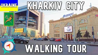 Kharkiv, Ukraine - Walking Tour in 4K - "Gagarin" Avenue