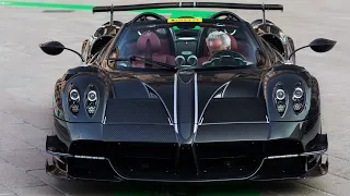 Horacio Pagani drives his Huayra Roadster BC in Milan!