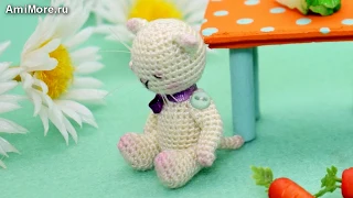 Амигуруми: схема Зайчик и Киска. Игрушки вязаные крючком - Free crochet patterns.