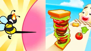 Sandwich Runner vs Help Me: Tricky Story - Satisfying Gameplay 2024 / ASMR Levels Game