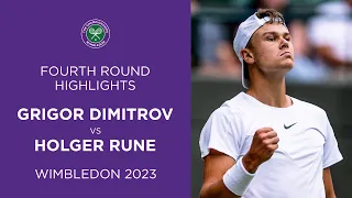 Grigor Dimitrov vs Holger Rune: Fourth Round Highlights | Wimbledon 2023