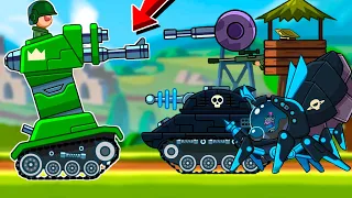 TANK TOWER VS ALL BOSSES in EPIC JOURNEY - Hills of Steel. Games Tanks