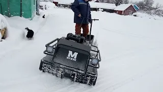 Испытания по глубокому снегу  Мужик М 760