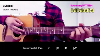 faded - Alan Walker | Easy Guitar Tutorial For beginners |