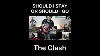 Should I Stay or Should I Go - @theclash (Chorus + Bridge Guitar Cover) #shorts