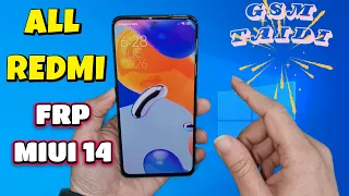 Redmi Note 11 Pro Frp Bypass/ All Redmi Miui 14 Frp Unlock Easy Method 2024 Without Pc