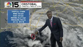 Tropical Storm Cristobal Landfall June 7th, 2020, with Chief Meteorologist Alan Sealls - NBC 15 WPMI