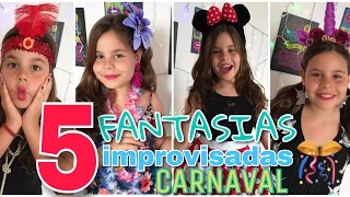 5 FANTASIAS improvisadas pro CARNAVAL 🎉