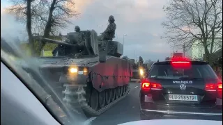 SWISS ARMY - SCHWEIZER ARMEE Swiss Precision:  When tanks pass you a few inches in morning traffic!