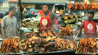 Famous Cambodian Street Food - Grilled Duck, Chicken, Fish, Pork, Beef, Fried Rice, Vegetable & More