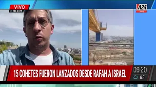 🔴 Guerra en Gaza: 15 cohetes fueron lanzados desde Rafah a Israel