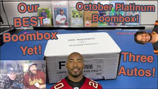 Boombox Is LOADED! Legendary Auto & Multiple Rookie Auto Pulls! October Platinum Football Boombox!