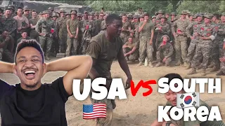 US Marines have a dance off with South Korean Marines Reaction