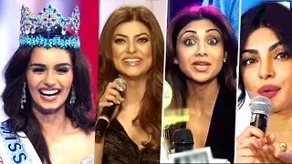 Bollywood Celebs AMAZING Reaction On Manushi Chillar WINNING Miss World 2017