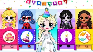 Happy Birthday, Frozen Elsa! Dress up with Peach, Wednesday & Friends | Fashion For Kids