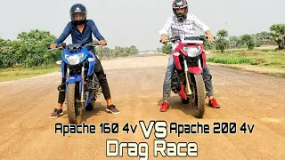 Apache 160 4v vs Apache 200 4v Drag Race | Long Run