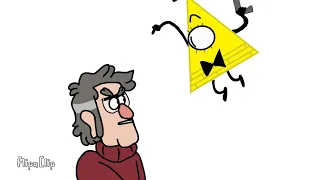 Bill Cipher has a gun but it's fully animated