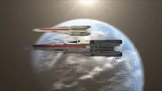 Star Wars X-Wing flyby CGI Test in 4K (After effects, Element 3D, Video co-pilot star pack)