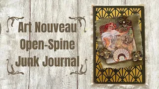 Art  Nouveau Open-Spine Junk Journal - The Cover/Digital Collage Club DT Project