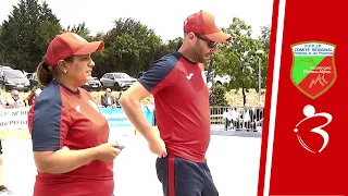 Remontada en Huitième du mixte BEJI vs TANCHON : Auvergne Rhône-Alpes de pétanque 2023 à Rumilly