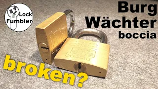 [99] Broken? 🤔 Two Burg Wächter boccia dimple padlocks picked really easy