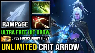 UNLIMITED CRIT ARROW 100% Free Hit Drow Ranger with Rampage Butterfly Daedalus Dota 2