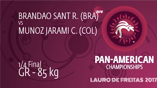 1/4 GR - 85 kg: C. MUNOZ JARAMI (COL) df. R. BRANDAO SANT (BRA), 4-1