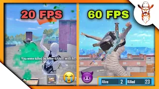 20 FPS vs 60 FPS CHALLENGE | BOOTCAMP LANDING | PUBG MOBILE