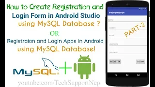 Create Registration and Login Form in Android Studio using MySQL Database [With Source Code][Part-2]