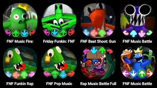 FNF Rainbow Friends, Rap Battle, FNF Music Night, FNF Beat Shoot, FNF Music Battle, Rap Music Battle