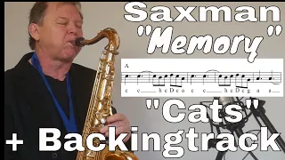 "Memory" Cats "Erinnerung" Saxophon Solo Music & Play along/Backing Noten Sheets Noten Stefan Lamml