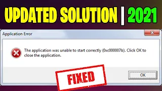 How to fix 0xc00007b for Every Game Windows 10 | 2021