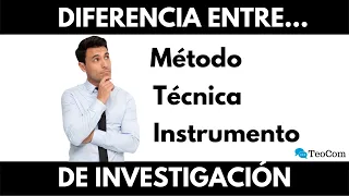 Métodos, técnicas e instrumentos de investigación. ¿Cuál es la diferencia?