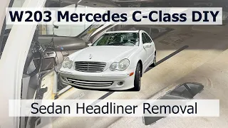 W203 Mercedes C-Class (2001-2007) Headliner Removal