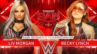 WWE Becky Lynch vs Liv Morgan 1/2 - Full Raw Women’s Championship Match Dec,6,2021.