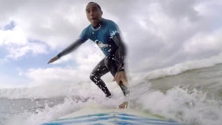 Surfing in Muizenberg Beach