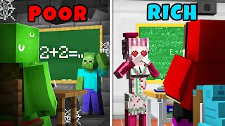Mikey Poor School vs JJ Rich School Challenge - Minecraft Maizen